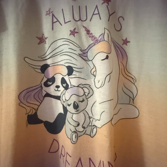 Pre-Loved Wonder Nation Unicorn Koala Panda Always Dreaming Nightgown (L 10-12) - Picture 5 of 6